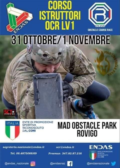 Corso Istruttori OCR 1° livello Rovigo 31/10 – 1 /11